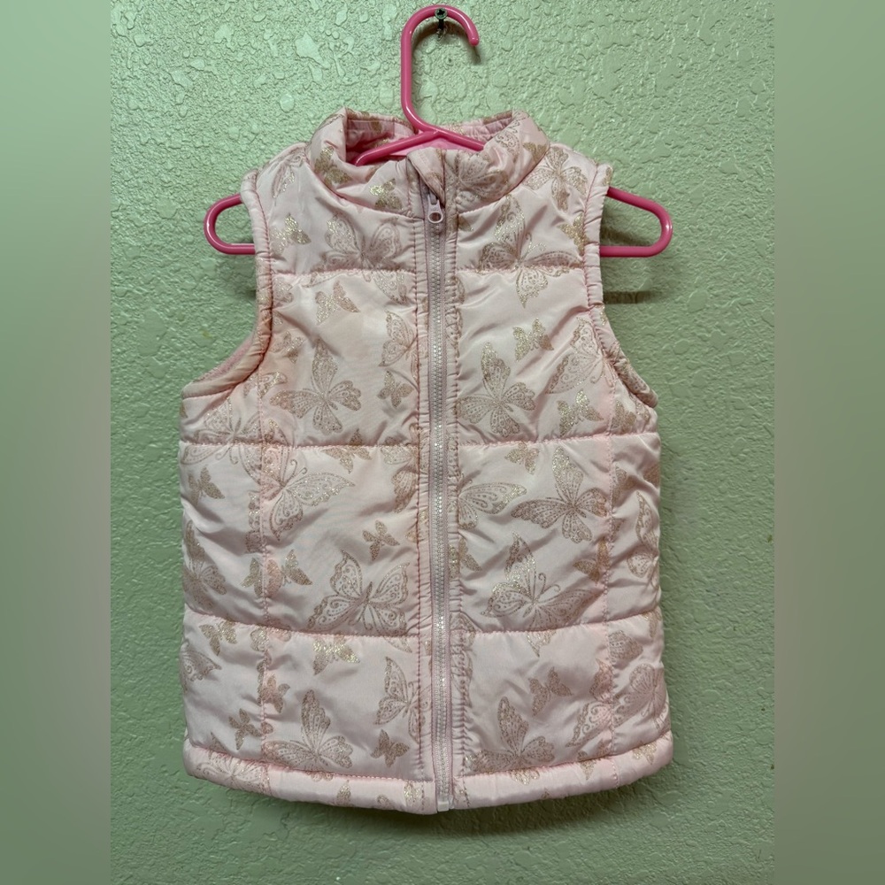 Toughskins Pink Glitter Butterfly Vest